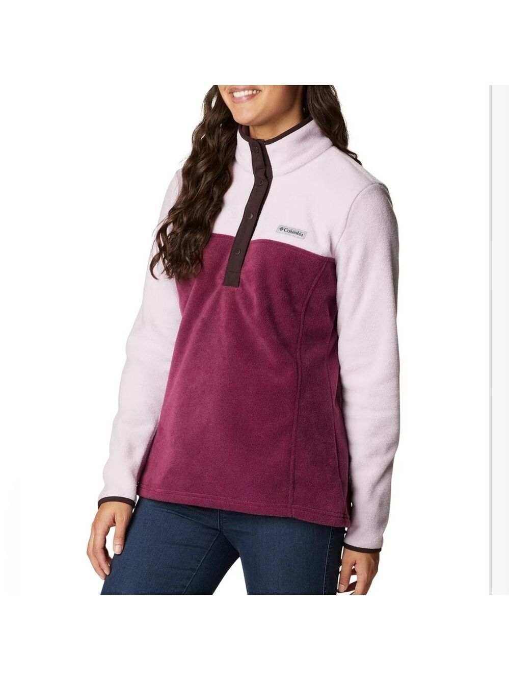 COLUMBIA PLUS SIZE JACKET 3X BENTON SPRINGS MOCK-NECK IN COLOR MARION BERRY - Picture 3 of 5